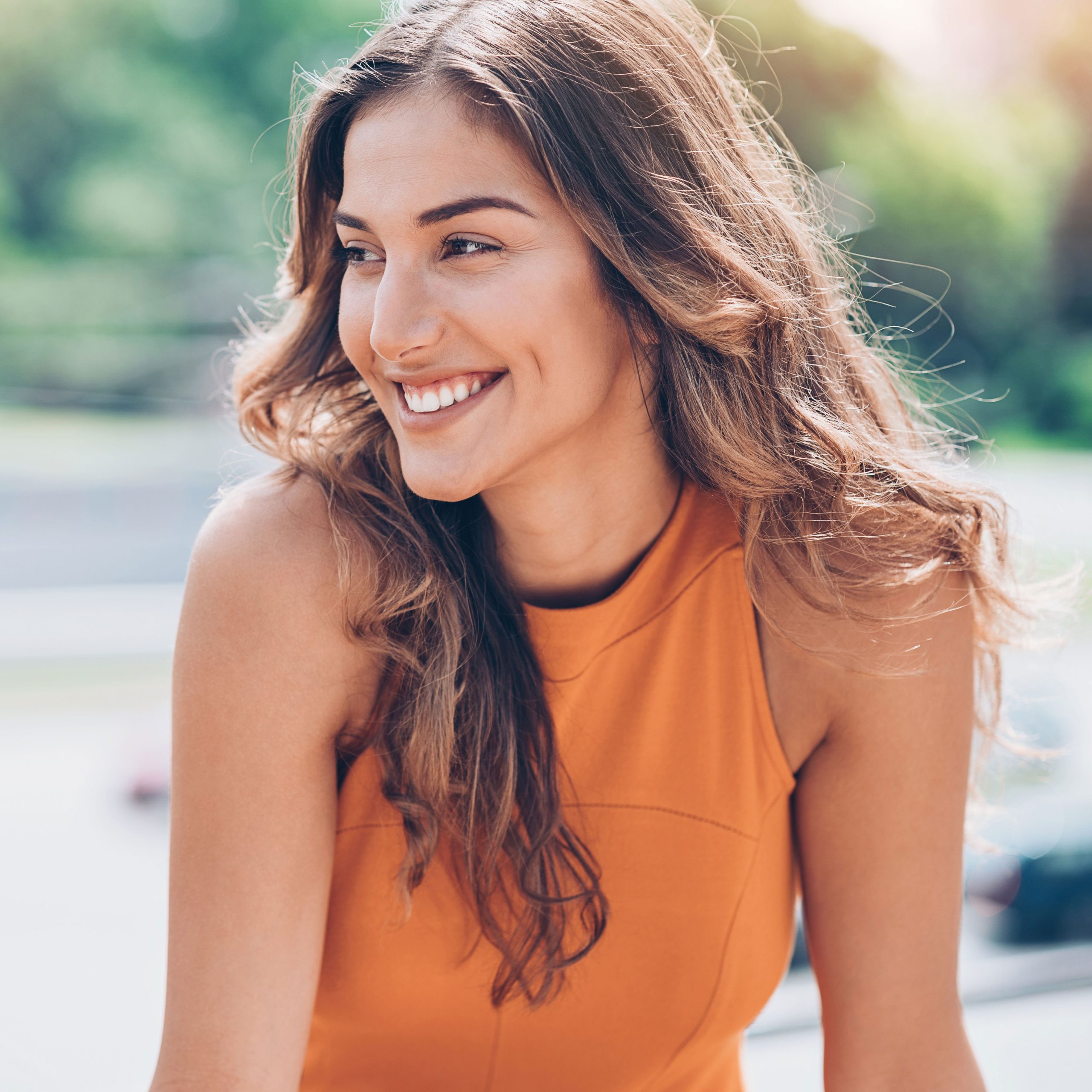 a woman talking on a cell phone