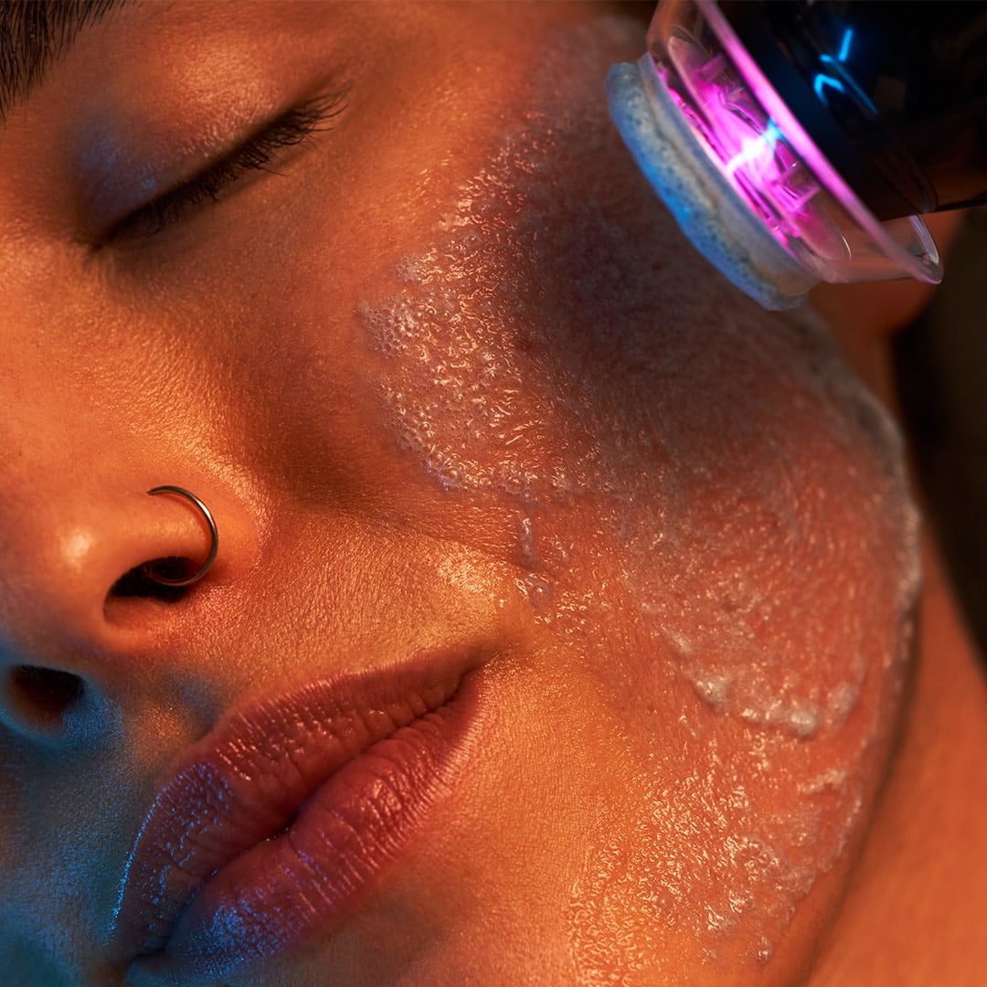 a close up of a persons face